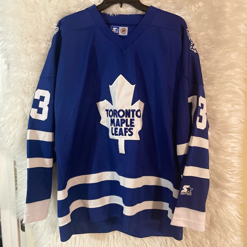 Toronto Maple Leaves Mats Sundin #13 Men’s VINTAGE Starter Hockey Jersey. Large